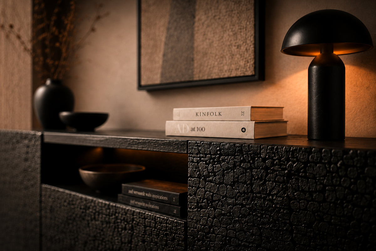 Burned Wood Sideboard