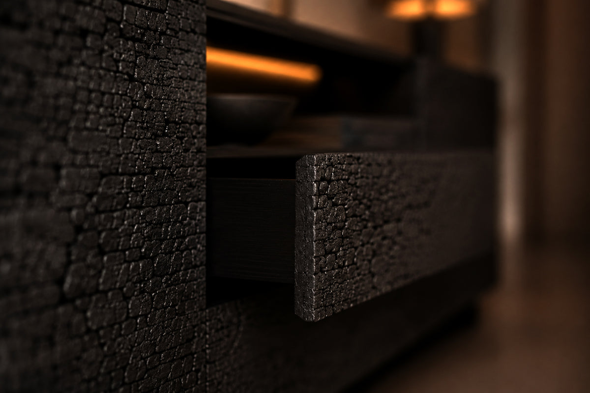Burned Wood Sideboard
