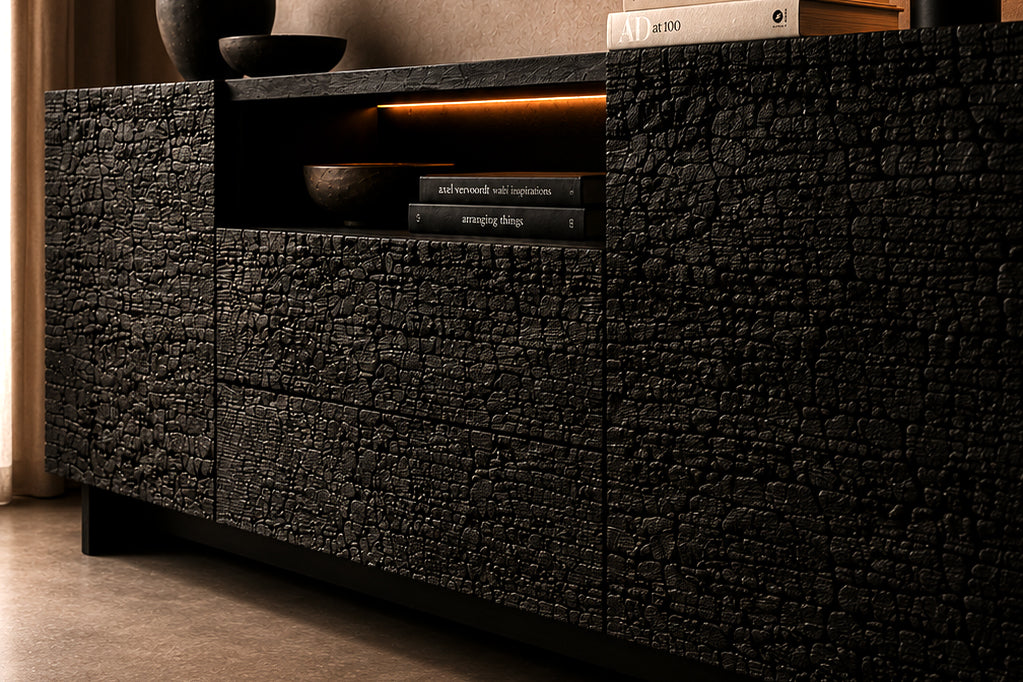 Burned Wood Sideboard