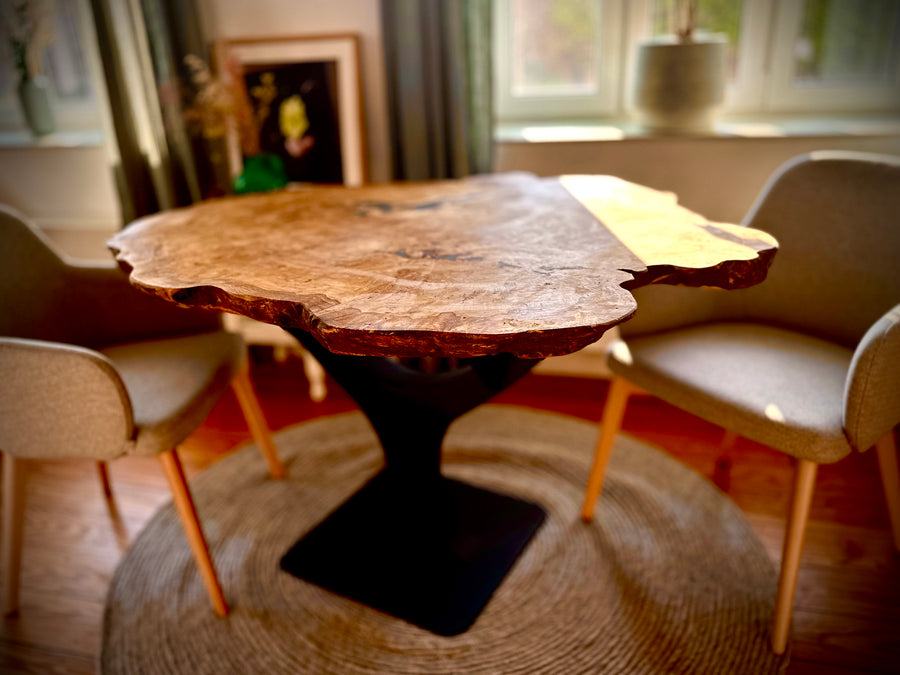 runder Esstisch Eiche / 100-120 cm Durchmesser