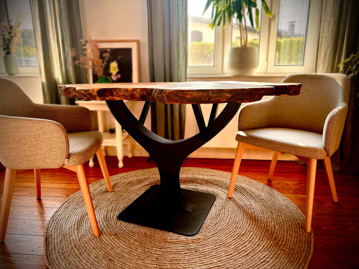 runder Esstisch Eiche / 100-120 cm Durchmesser