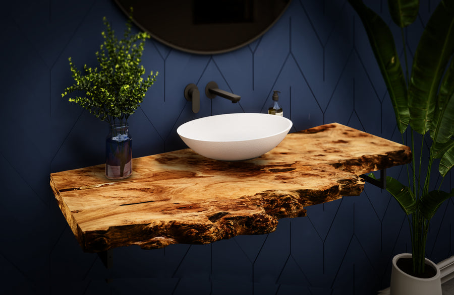 Tischplatte - Waschtischplatte Maserpappel in verschiedenen Größen