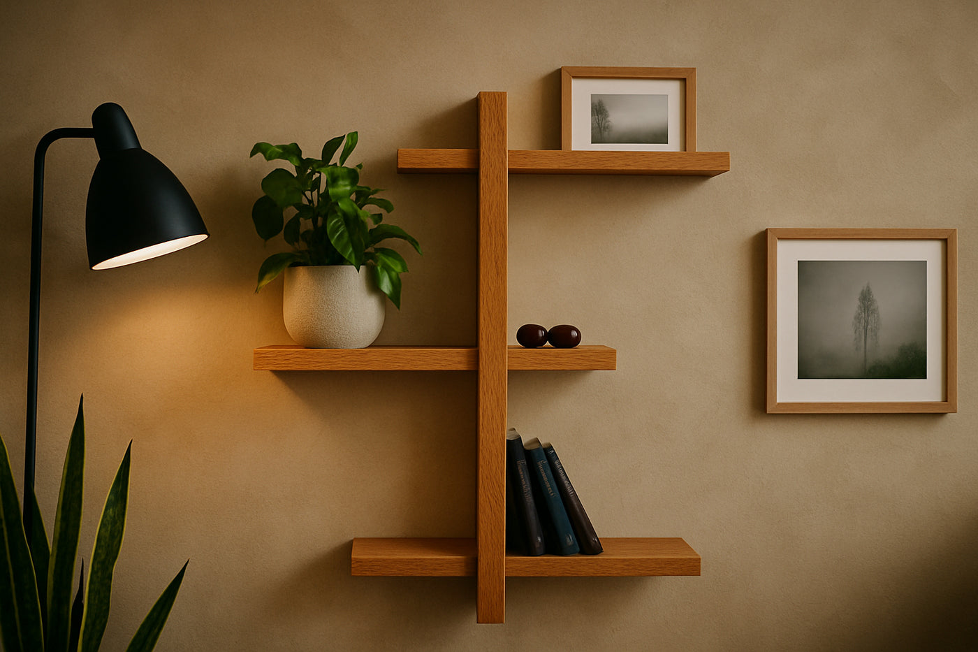 Wandregal Eiche No.11 - Regal aus Massivholz
