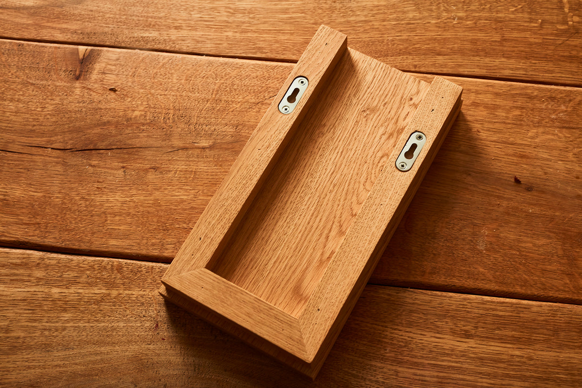 Wandvase Eiche für Trockenblumen handgefertigt Wanddeko