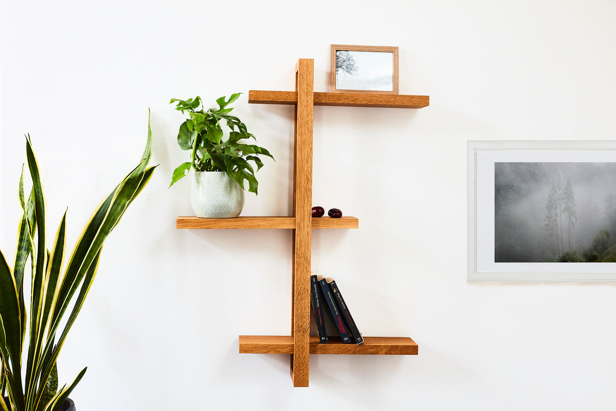 Wandregal Eiche No.11 - Regal aus Massivholz