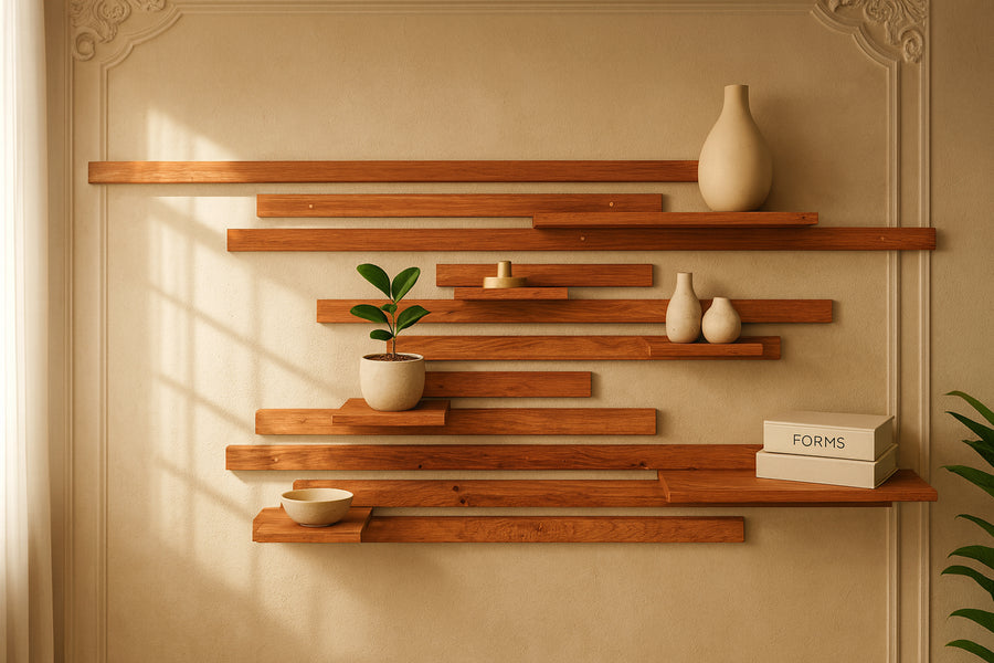 Wandregal Eiche No.2 - Leistenregal