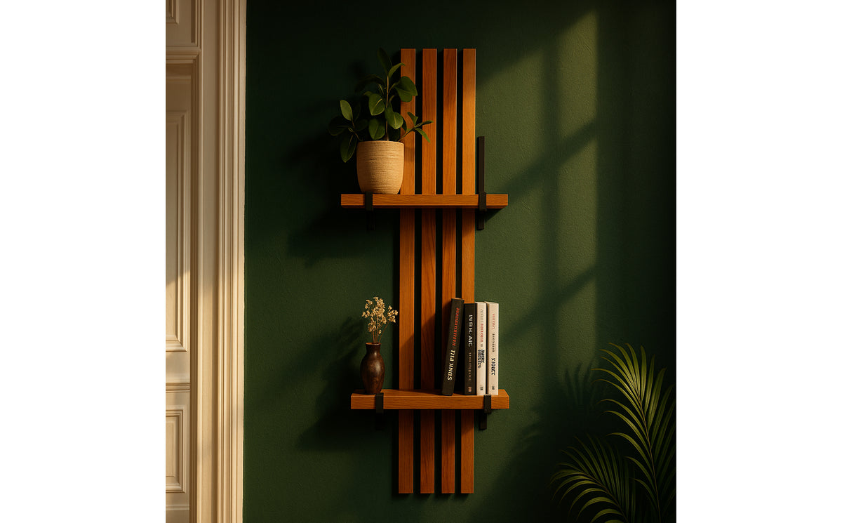 Wandregal Eiche No.4 - Leistenregal aus Massivholz
