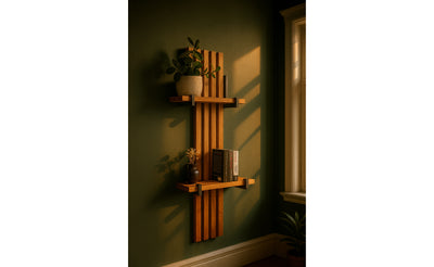 Wandregal Eiche No.4 - Leistenregal aus Massivholz