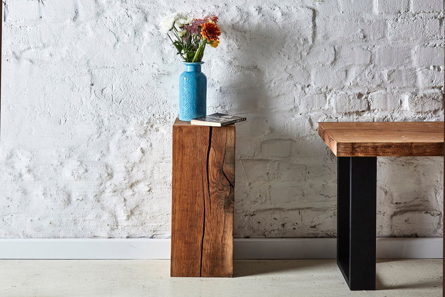 Holzblock Eiche / Holzklotz massiv / Beistelltisch / Holzklotz / Dekosäule / Holzsäule