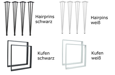 kleiner Esstisch / Küchentisch Eiche / Unikat / Tischkufen