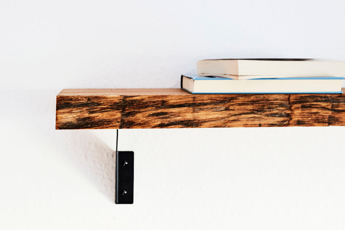 Wandregal Eiche No.8 - Wandregal Eiche mit Halterung